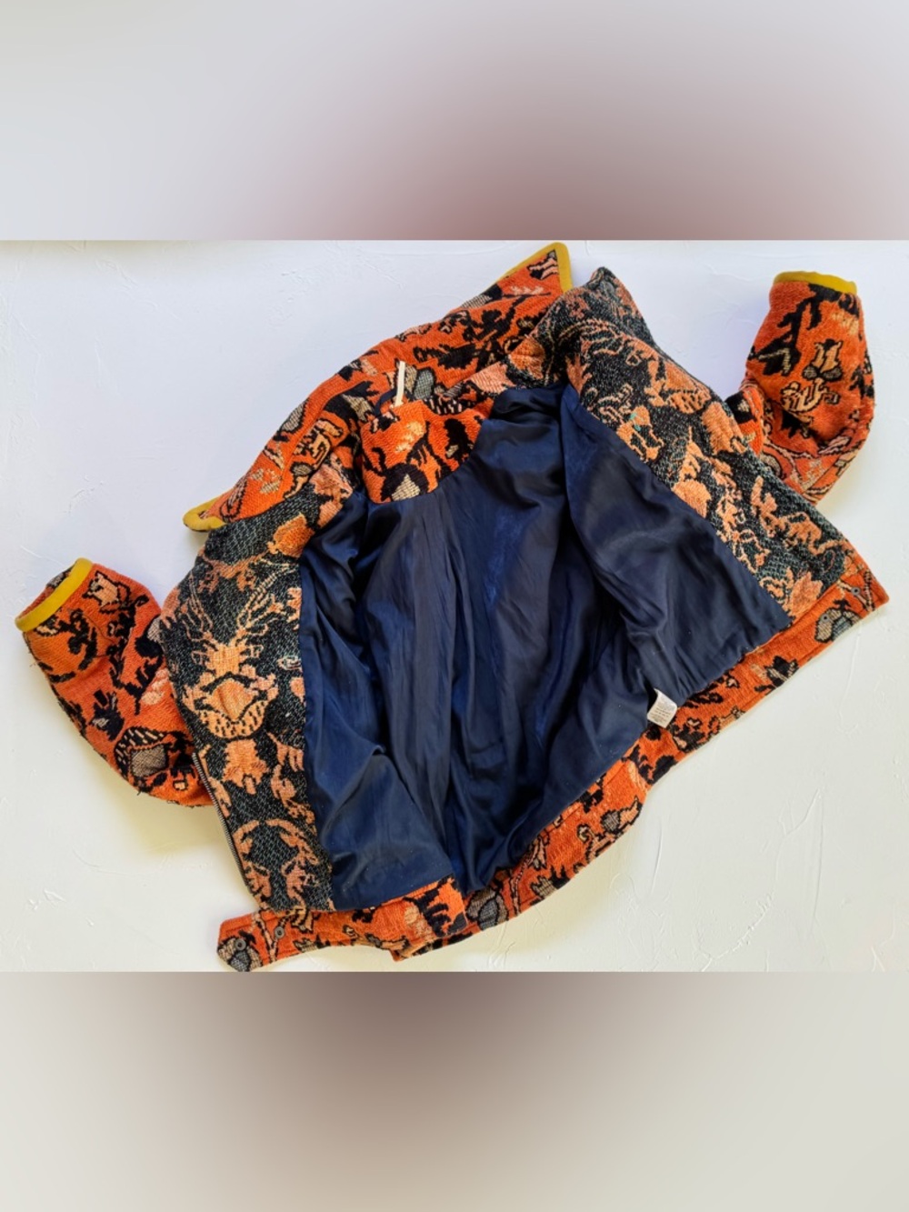 RARE 🔸Free People Mosaic Printed Moto Jacket Size Medium - Picture 5 of 17